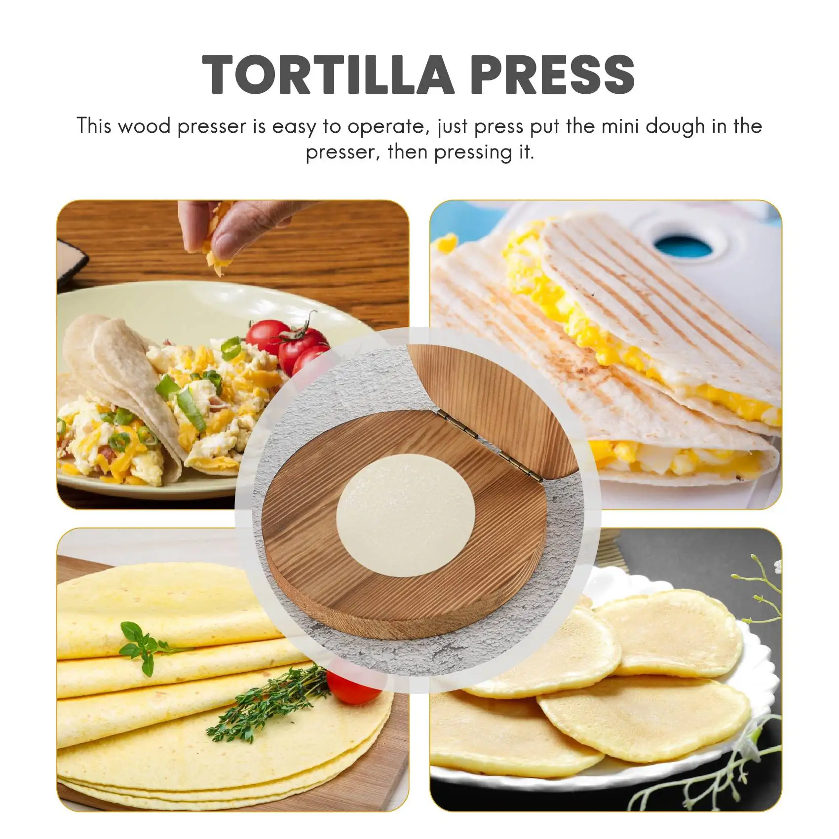 Dough Pressing Tool Dough Presser Dumpling Skin Wood Dumpling Pressing Tool Dough Presser Dumpling Wrappers Presser C