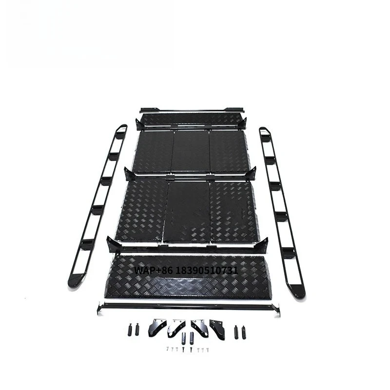 

2021 2022G Class W463A Luggage Rack With Ladder W464 G500 G63 Stainless Universal Roof Frame Spoiler Mount Camp Luggage Rack