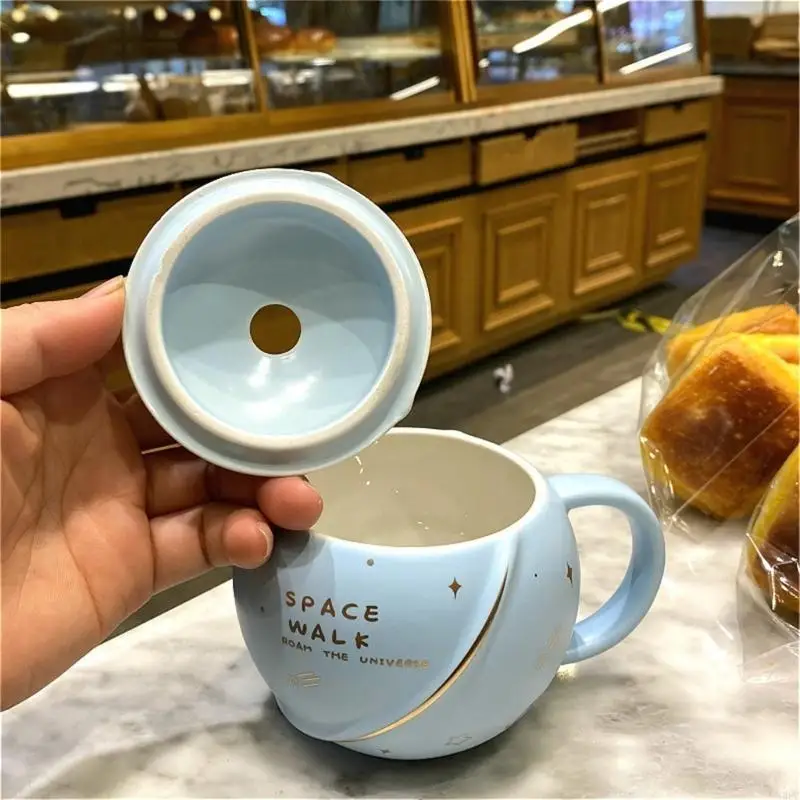 

Уникальная космическая кружка на 400 мл, чашки для сока, кофейная чашка, чашка для напитков с крышкой и ложкой X3UC