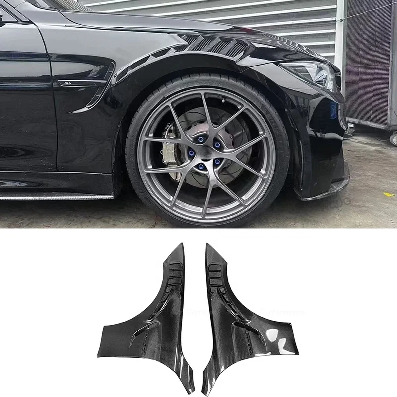 

GT RS Style Carbon Fiber Front Vented Fender for 4 Series F82 M4 2016+ Front Bumper Side Fender Air Vent Mudguard Body Kit