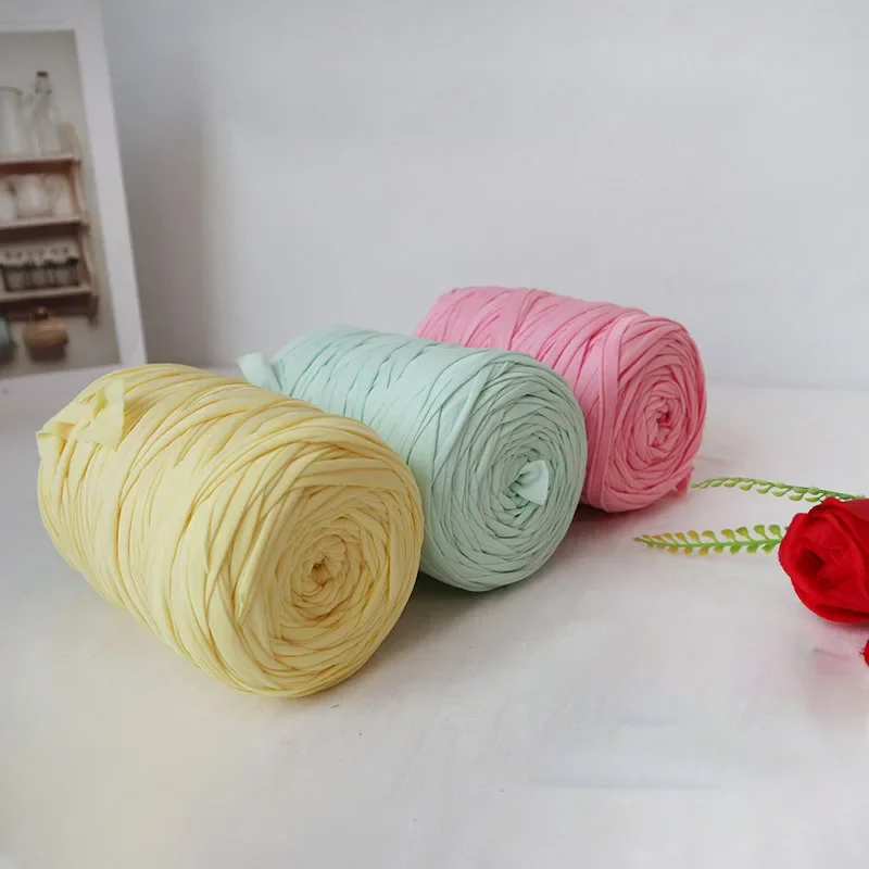 400g Crochet Cloth Yarn Thick Cotton T shirt Yarn For Crochet tricot DIY Blanket Carpet Handbag Purse Cushion Hand Waved Threads