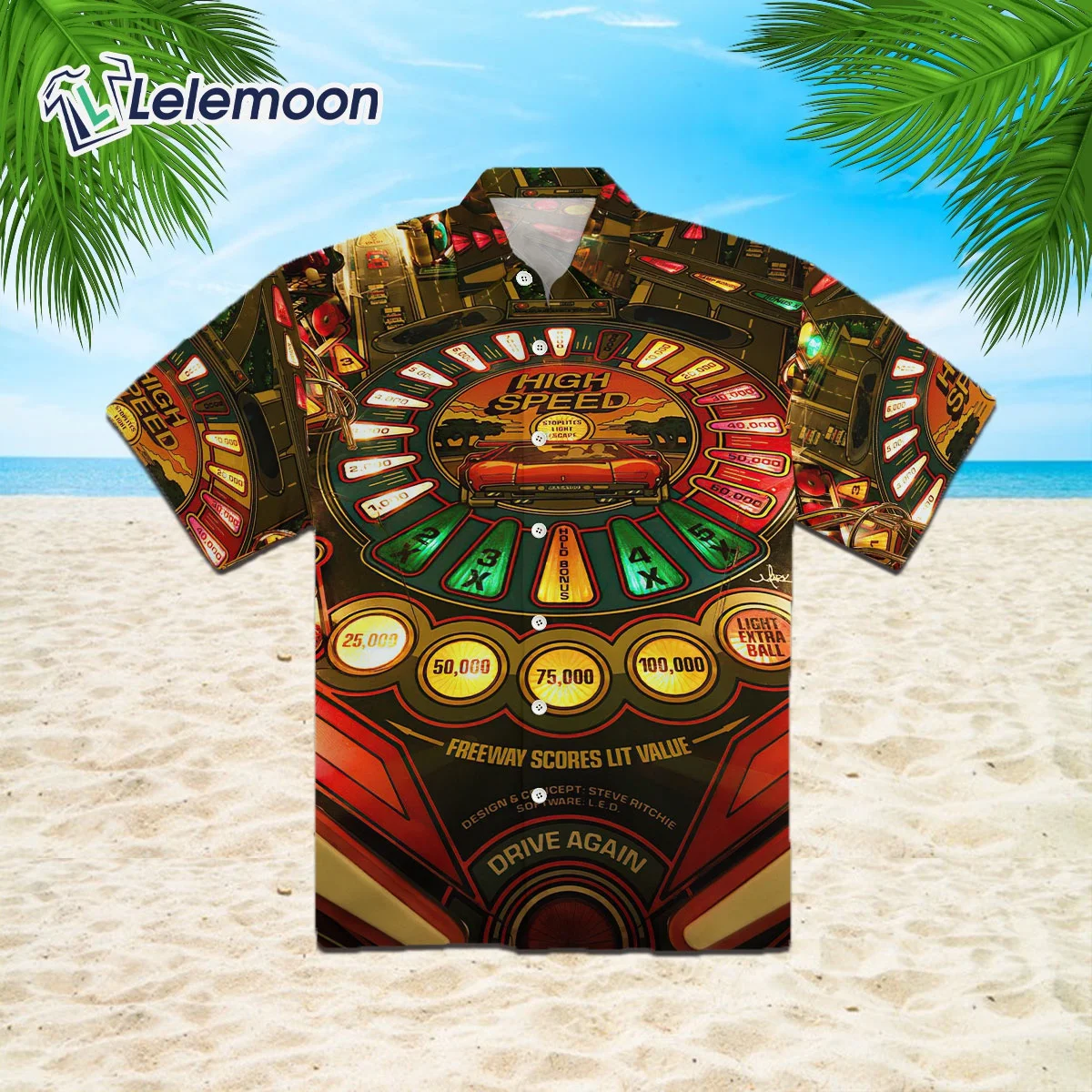 Camisas hawaianas para hombres Personaje de dibujos animados de monstruo Camisas Kawaii Playa Manga corta Verano Casual Abotonada Camisas hawaianas