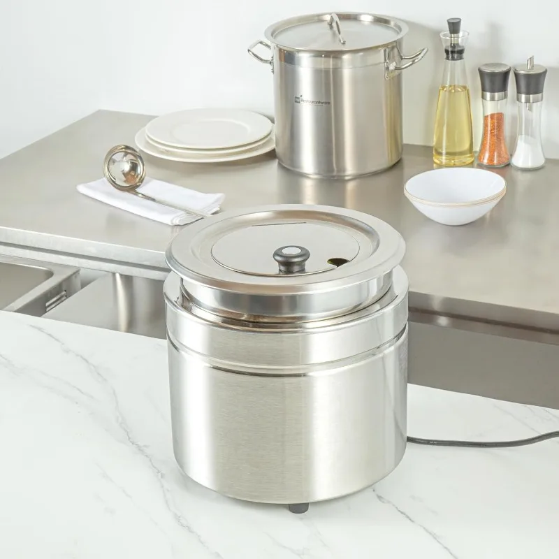 سخان طعام على سطح الطاولة كوارت، 1 سخان حساء كهربائي - إدراج وعاء قابل للفصل، مقبض التحكم في درجة الحرارة، #4