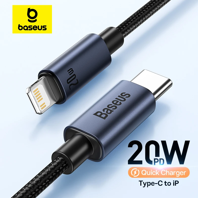 Baseus PD 20W USB C Cable For iPhone 13 12 11 pro max iPhone Cable Fast Charging For iPhone X XR 8 USB Type C to lightning Cable