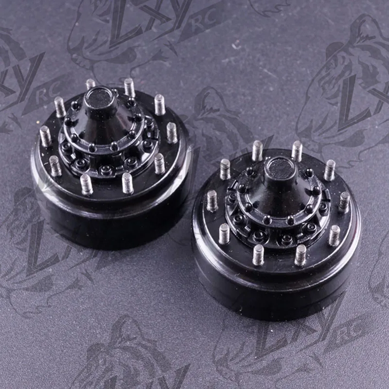 1:14 スケール 2 個の金属製シミュレーションハブカプラー タミヤ RC トラック SCANIA 770S R620 VOLVO BENZ Arocs MAN TGX 車アクセサリー用