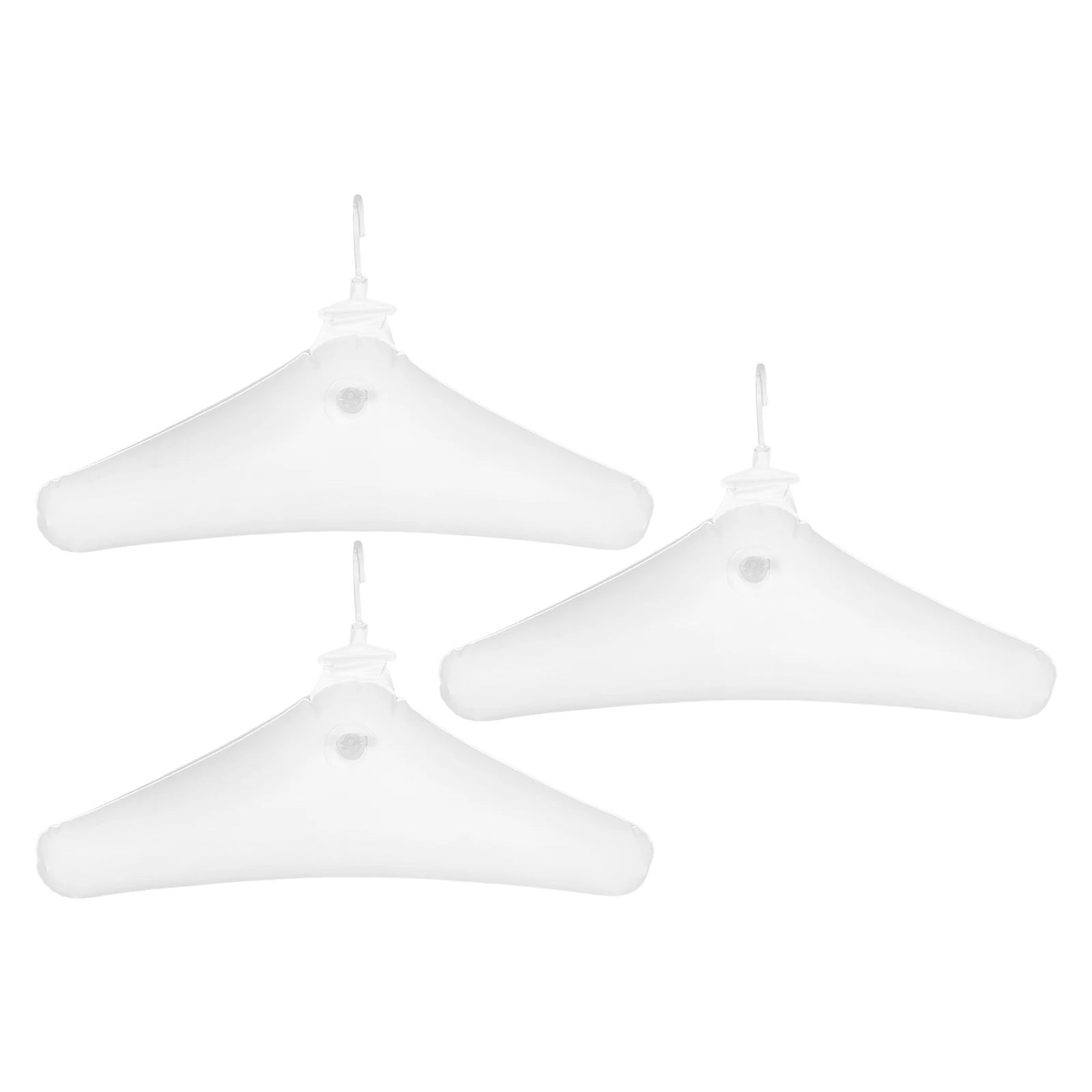 

3Pcs Inflatable Clothes Hangers Portable Foldable Travel Clothes Drying Hangers Wrinkle Prevention Multipurpose Space Saver