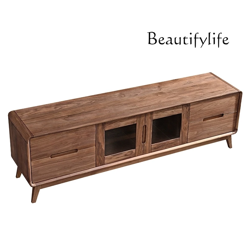 Nordic Antique Style Solid Wood TV Cabinet Household Minimalist Audiovisual Cabinet