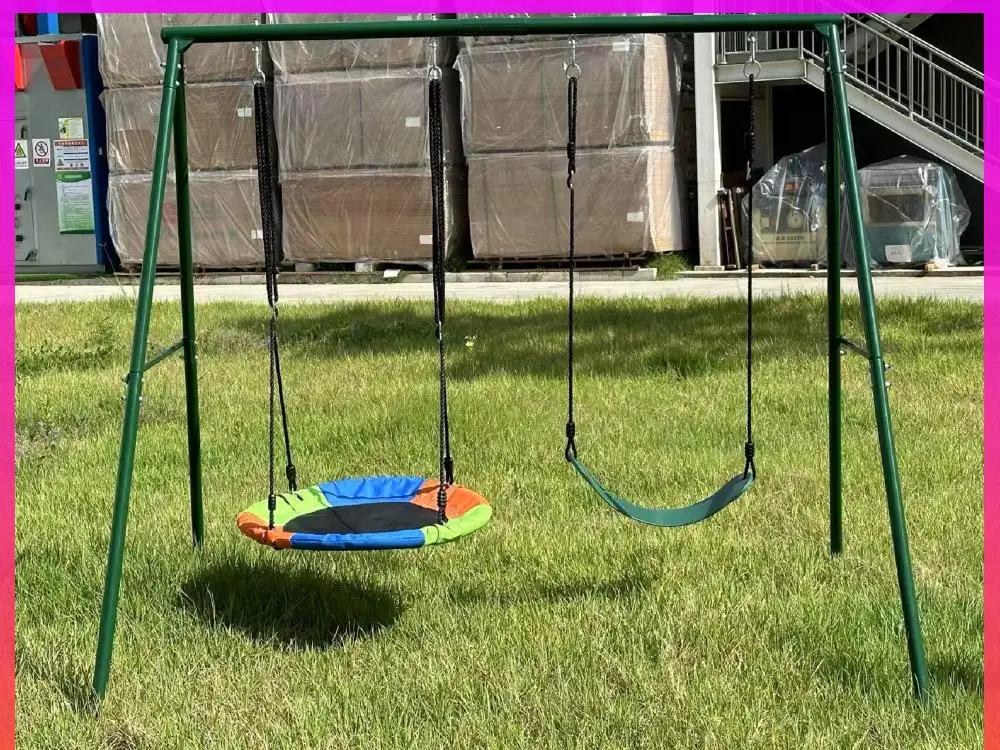 삼각형 프레임 해먹 랙 내마모성 안정성 2 스윙 브래킷 유치원 쇼핑몰 공원용 다목적