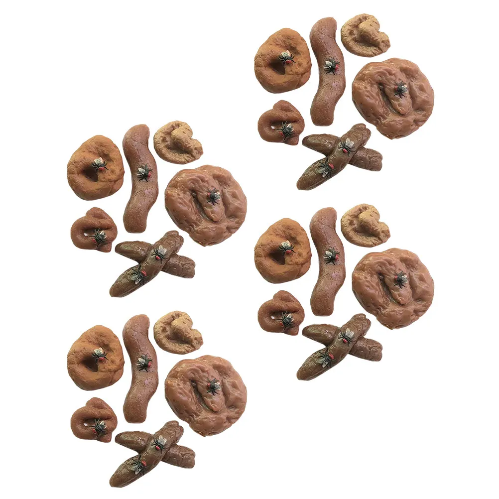 24Pcs Realistic Fake Poop Prank Props for April Fool's Day Party Fun Tricky Joke Toys