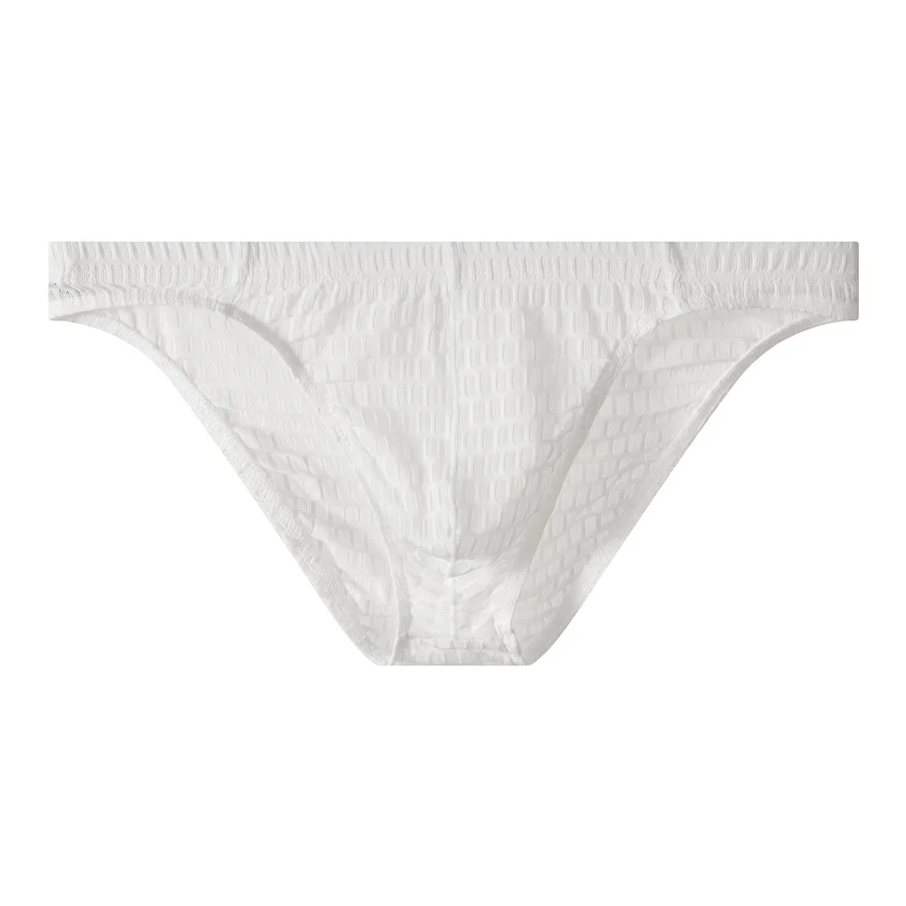 

Men Sexy Briefs Underwear Lace Breathable Briefs Underpants U Pouch Ice Silk Ropa Interior Hombre Slips Sissy Panties Cuecas