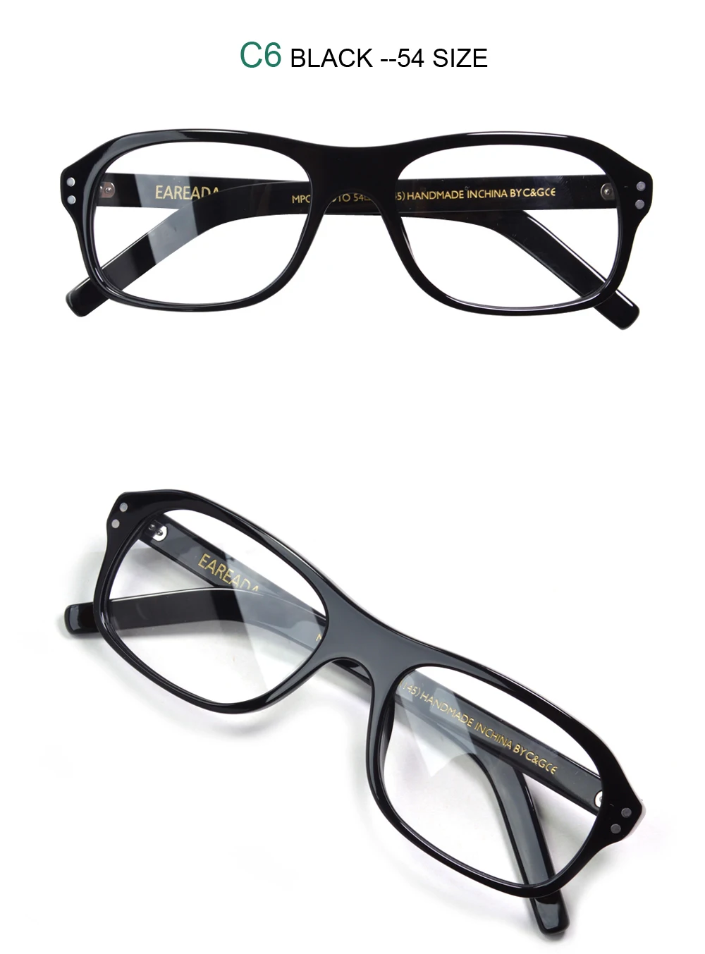 Kingmen Brillengestell für Männer Agent Eggsy Cosplay Brillenbrille Retro Rechteckige handgemachte Acetat verschreibungspflichtige Brille – Detail 15