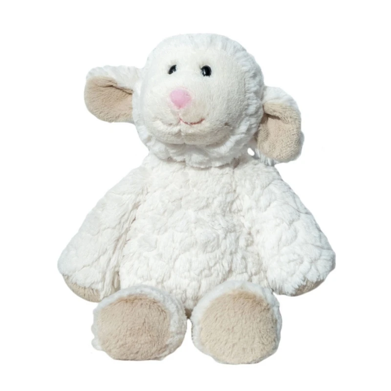 

Furry Plush Sheep PP Cotton Filled Stuffed Doll Throw Pillow Plush Animal Cuddle Companion for Adult Kids Soothing Gift 15UB