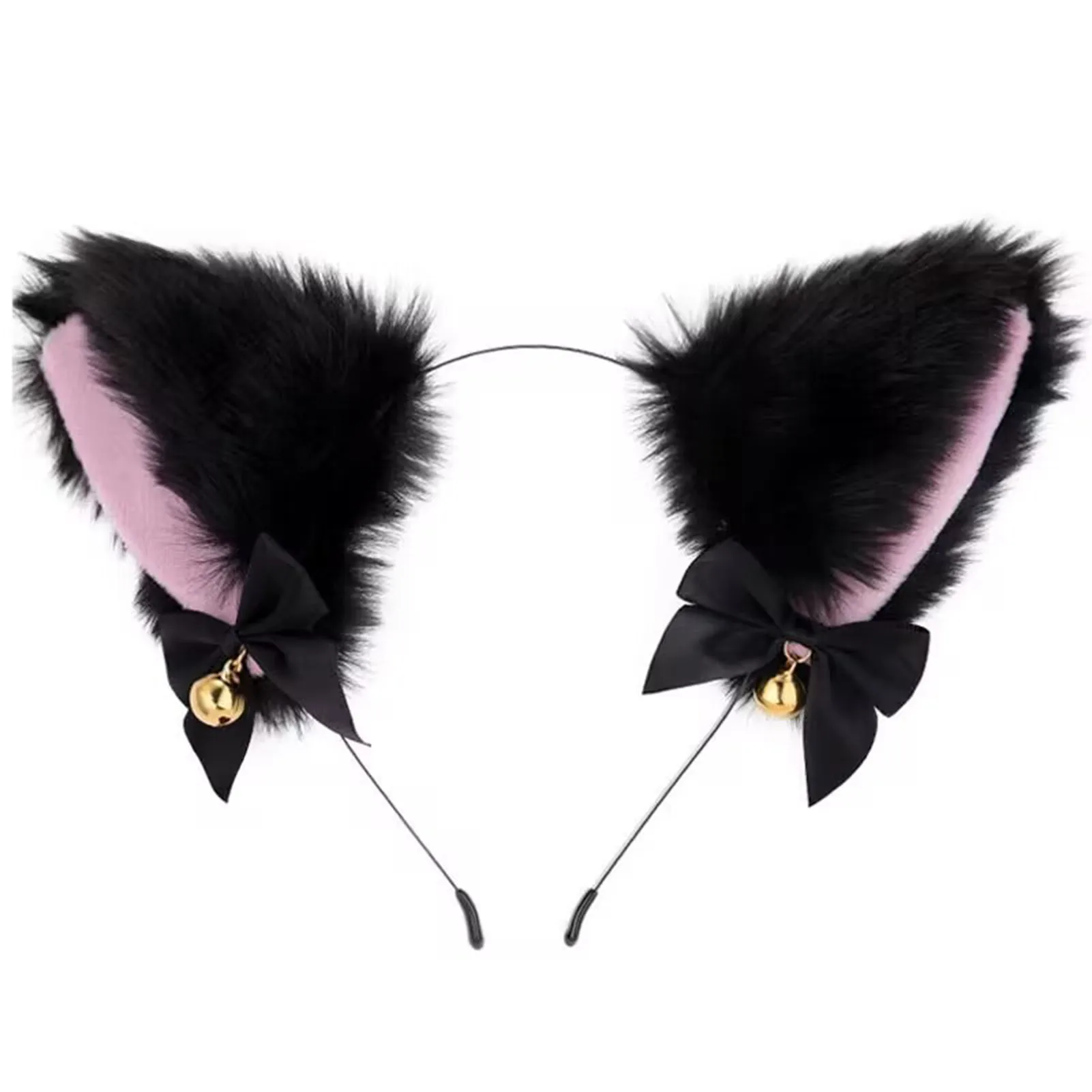 

Lovely Cat Ear Hairband Little Bell Hairband with Sexy Tail Butt Plug for Easter Party Costume Accessories