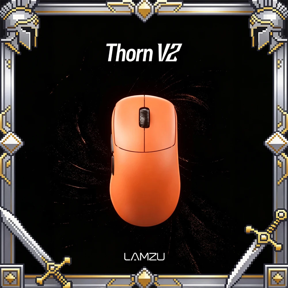 LAMZU THORN V2 Dual Mode Wireless Gaming Mouse 8000Hz Polling Rate PAW NEXT1 Sensor Nordic 54H20 Mice Lightweight PC Accessories
