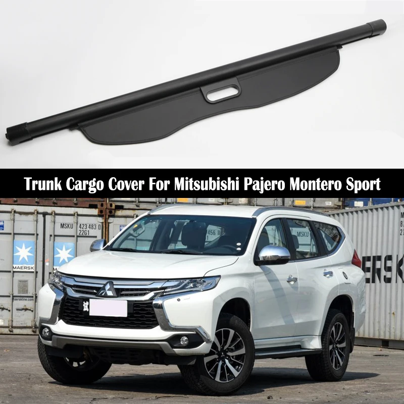 

Car Trunk Cargo Cover For Mitsubishi Pajero Montero Sport 2016-2022 Security Shield Rear Luggage Curtain Partition Privacy