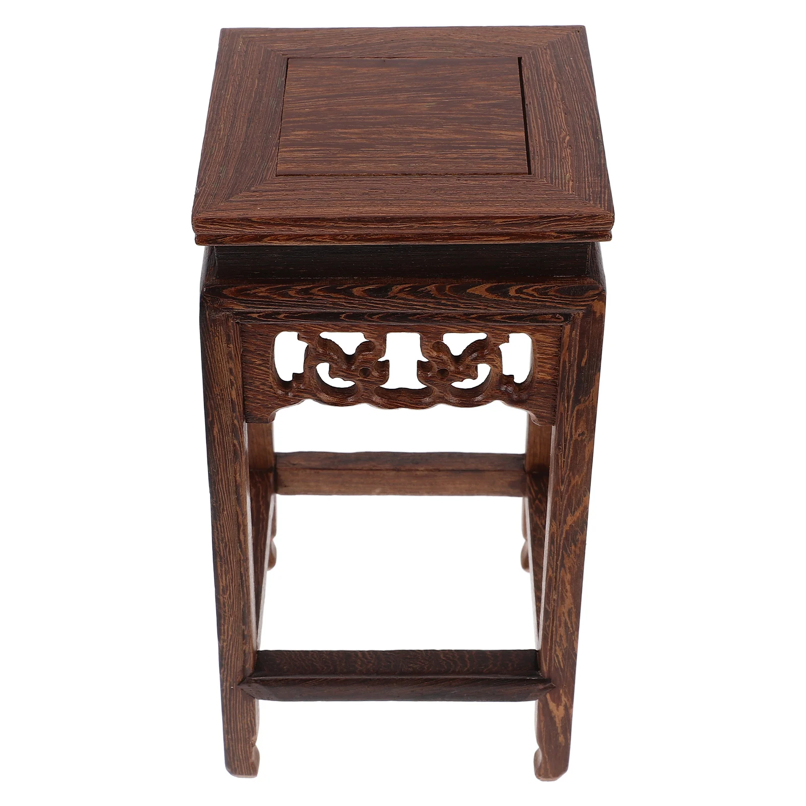 

Jade Carved and Strange Stone Ornaments Flower Pot Holder Stool Desktop Decorative Garden Dark Brown Kneeling Office