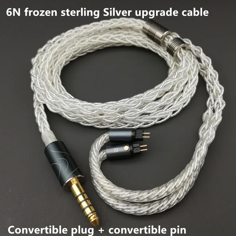 Hifi occ Sterling silver 168-core 8-strand 3.5/4.4/2.5 Balanced ie900/ie80s/ie400/se535 headphone upgrade cable