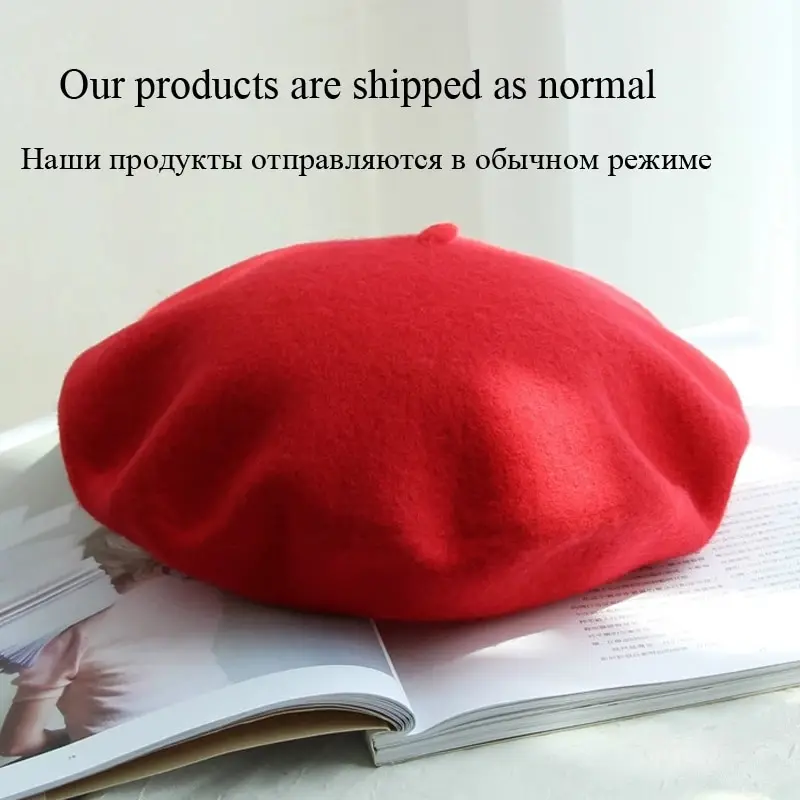 New Fashion Women Wool Thick Berets Artist French Painter Hat Girls Female Warm Walking Cap