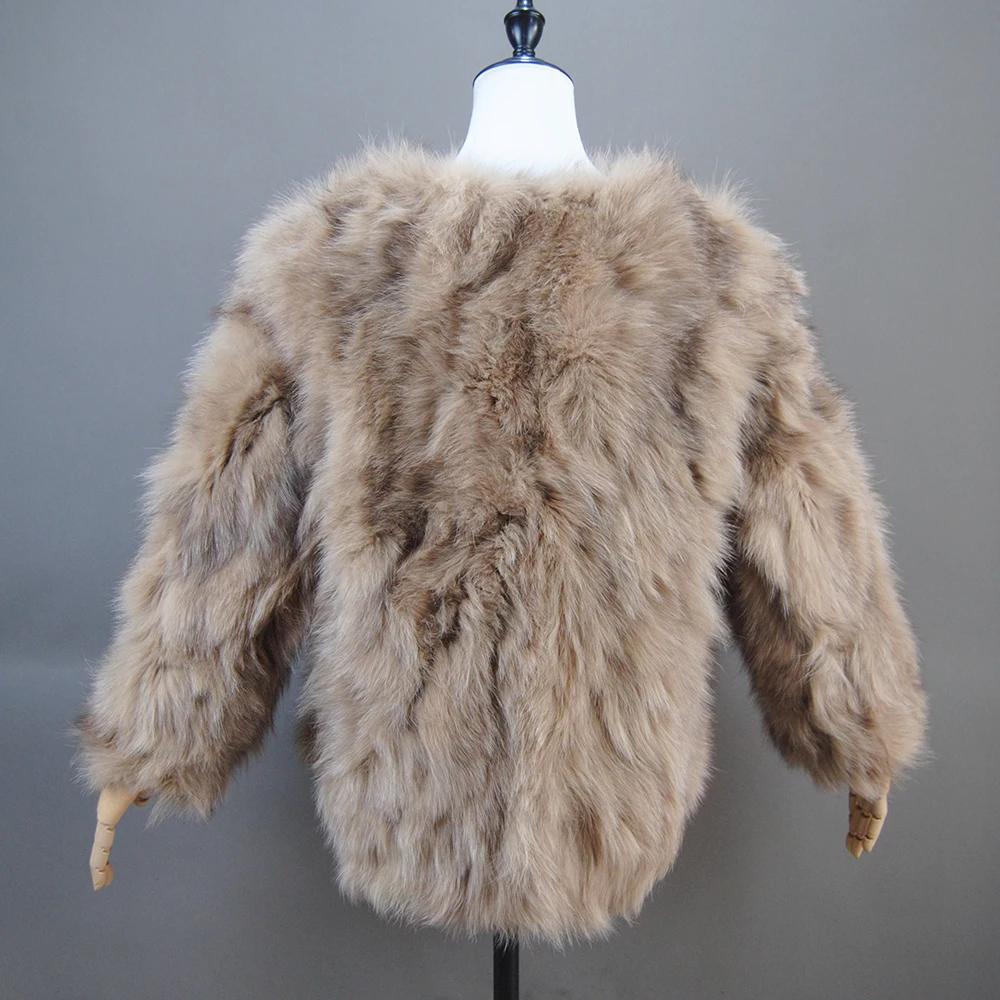 Real Fur Coat Women's Winter Warm Natural Fox Fur Coat High Quality LAN Fox Luxury Fashion 70cm Long Jacket Wholesale Hot 2024