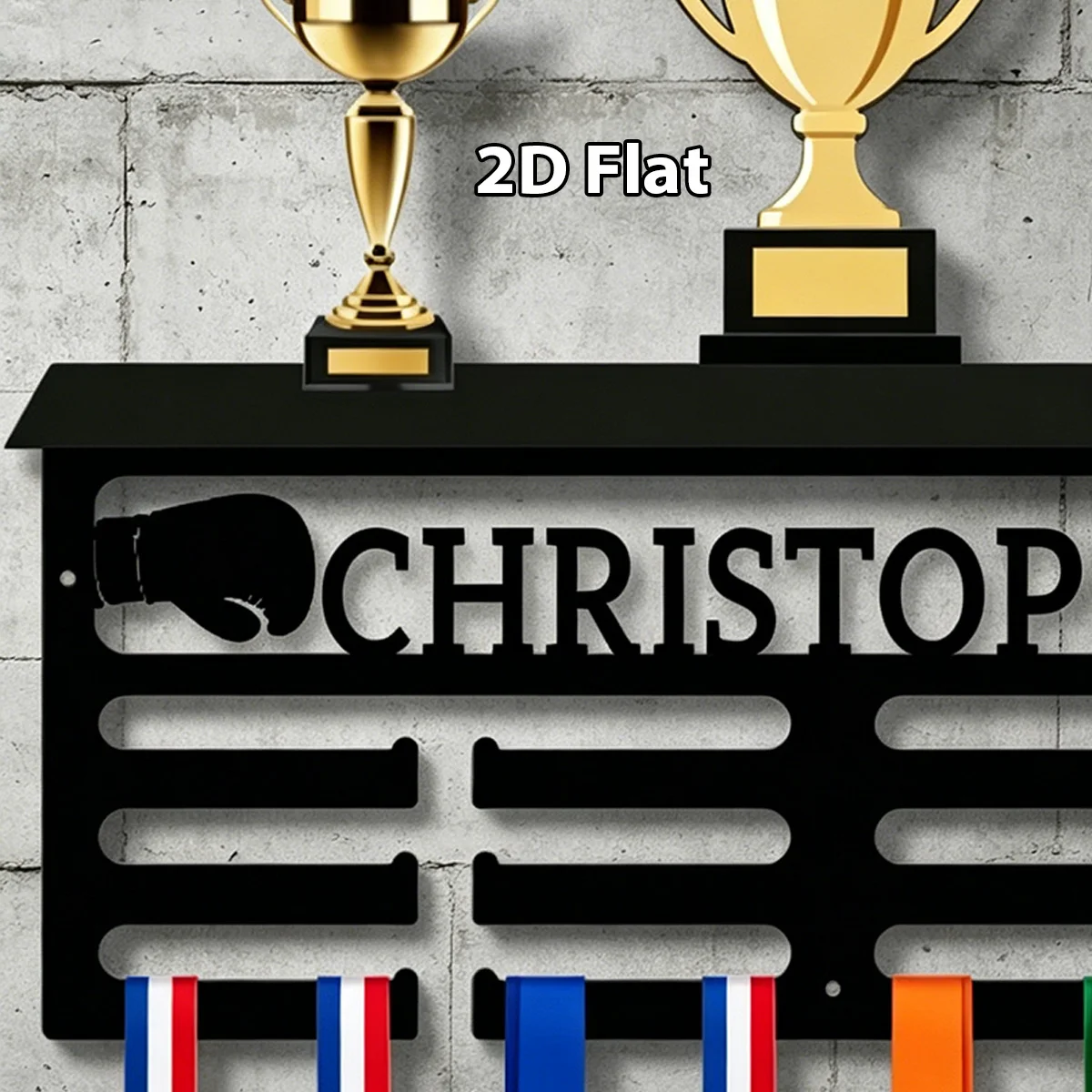 1Pc Custom boxing gloves Metal Medal Holder Rack,Hang Metal Wall Art,Home Decor Sports Award rack storage rack,Birthday Gift view 2
