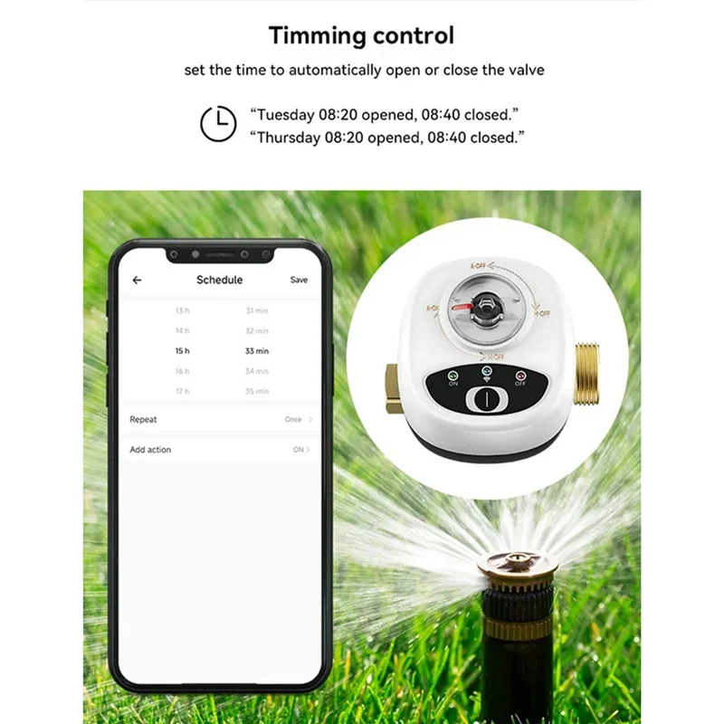AEE7-Zigbee وحدة تحكم الصمام الذكية Ewelink الكرة صمام APP التحكم عن بعد IP65 صمام المياه مقاوم للماء يعمل ل Alexa