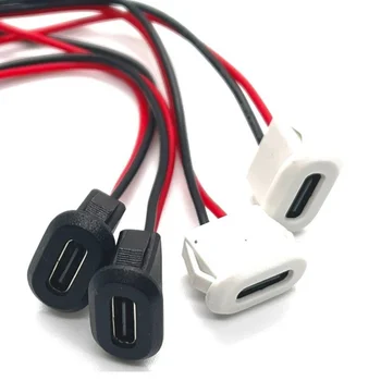 USB tip C konnektör Jack dişi tip-c ile kart toka 3A yüksek akım hızlı şarj Jack portu USB-C şarj fişi soket