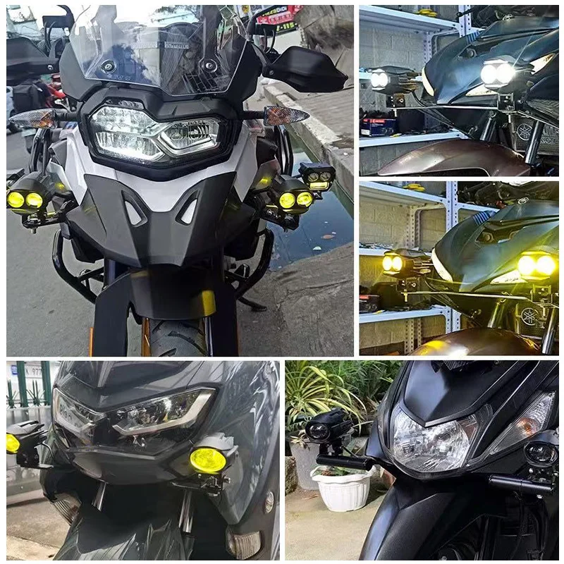 Holofotes led para motocicleta, faróis de neblina, acessórios off road, sinal de seta drl, lâmpada assistida de caminhão, luzes auxiliares 12-24v