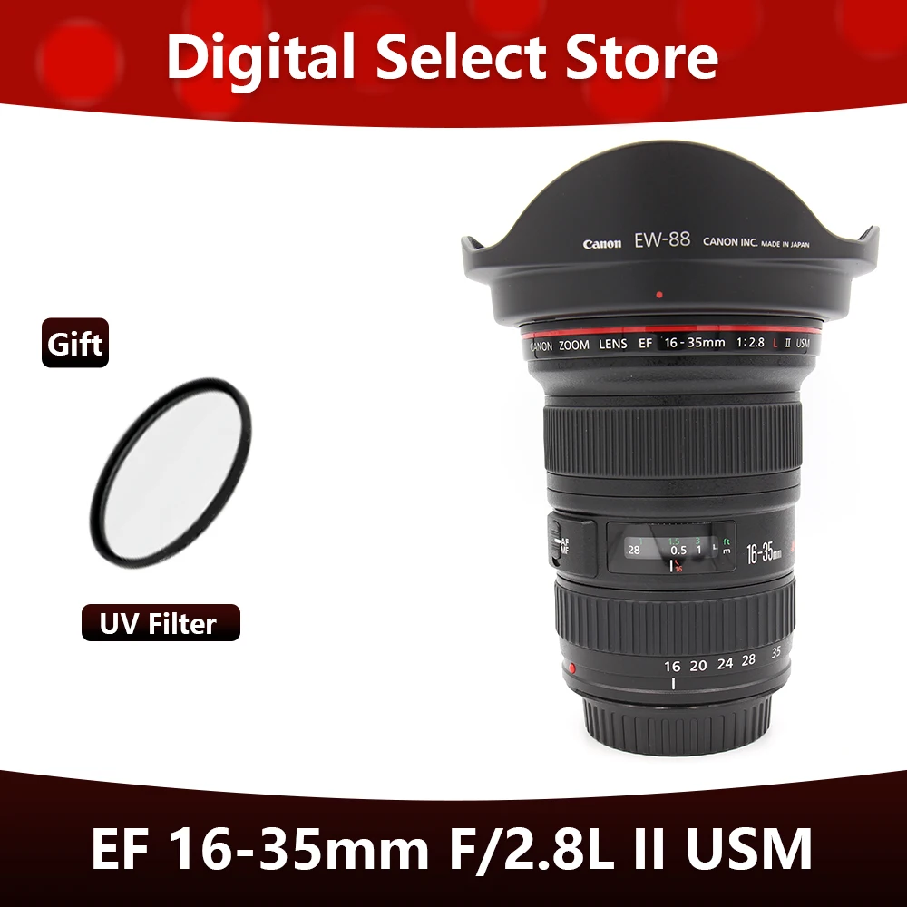 Canon EF 16-35mm f/2.8L II USM Lens for Canon EOS 5D Mark IV 5D3 6D Mark II 6D 7D 7D2 90D 80D 77D 5D2 SLR Camera