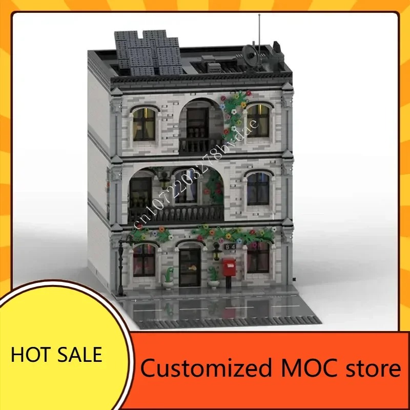 

5364 шт., домашний сладкий дом, MOC, праздничные пазлы с видом на улицу, городская архитектура, креативная рождественская сборка, подарки на Рождество и день рождения