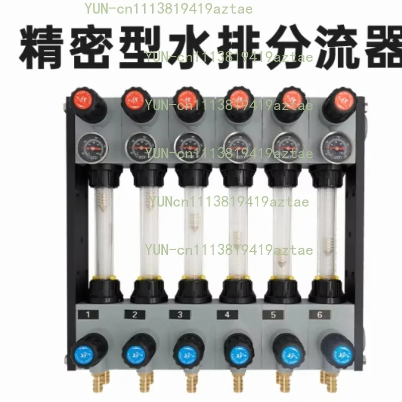 Injection Molding Machine Precision Water Divider With Temperature Gauge Waterway Control Replacement Accessory