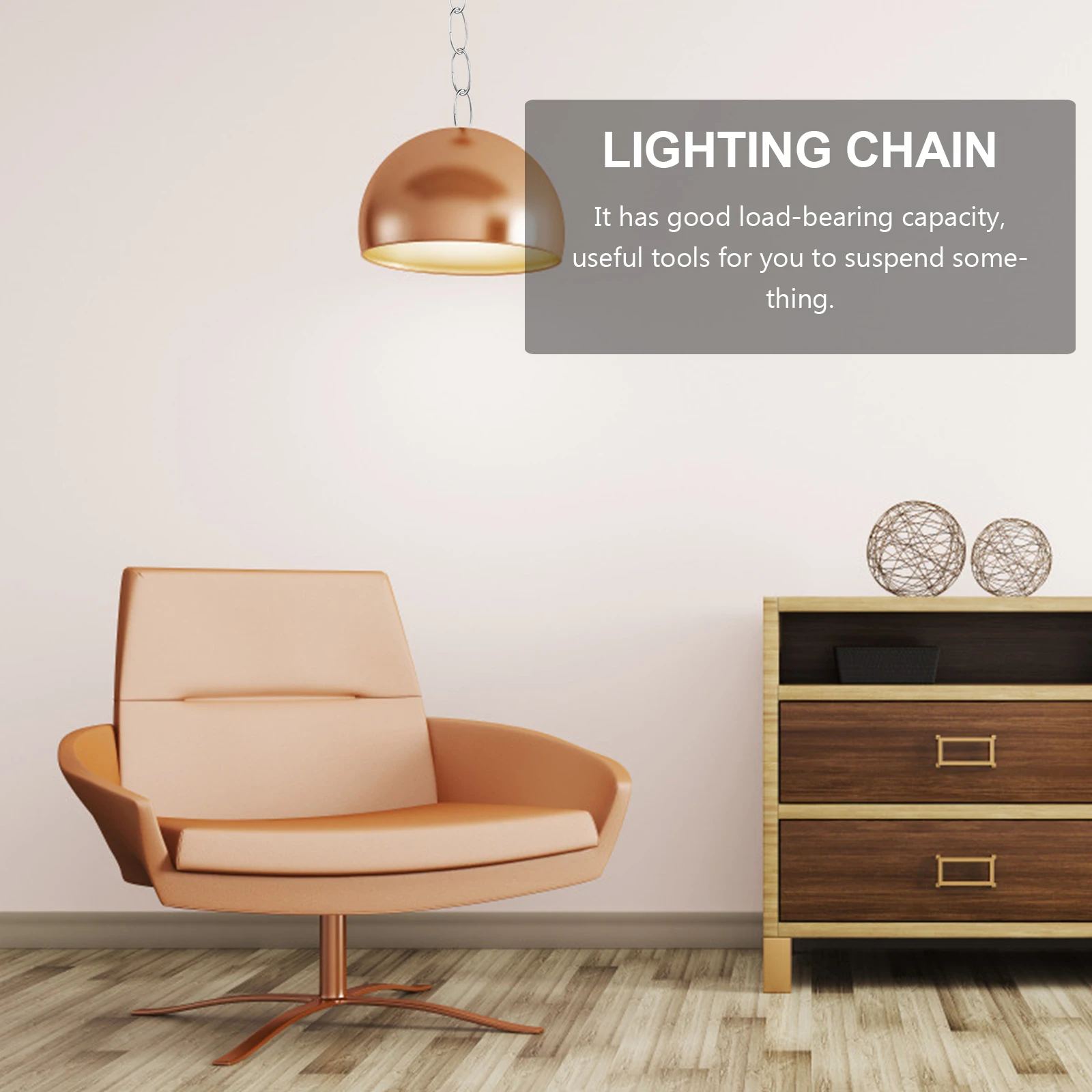 

1pcs Hanging Light Chain For Ceiling Lamp Chandelier Iron Chain Decor Lighting Accessory Strong Load Bearing Capacity