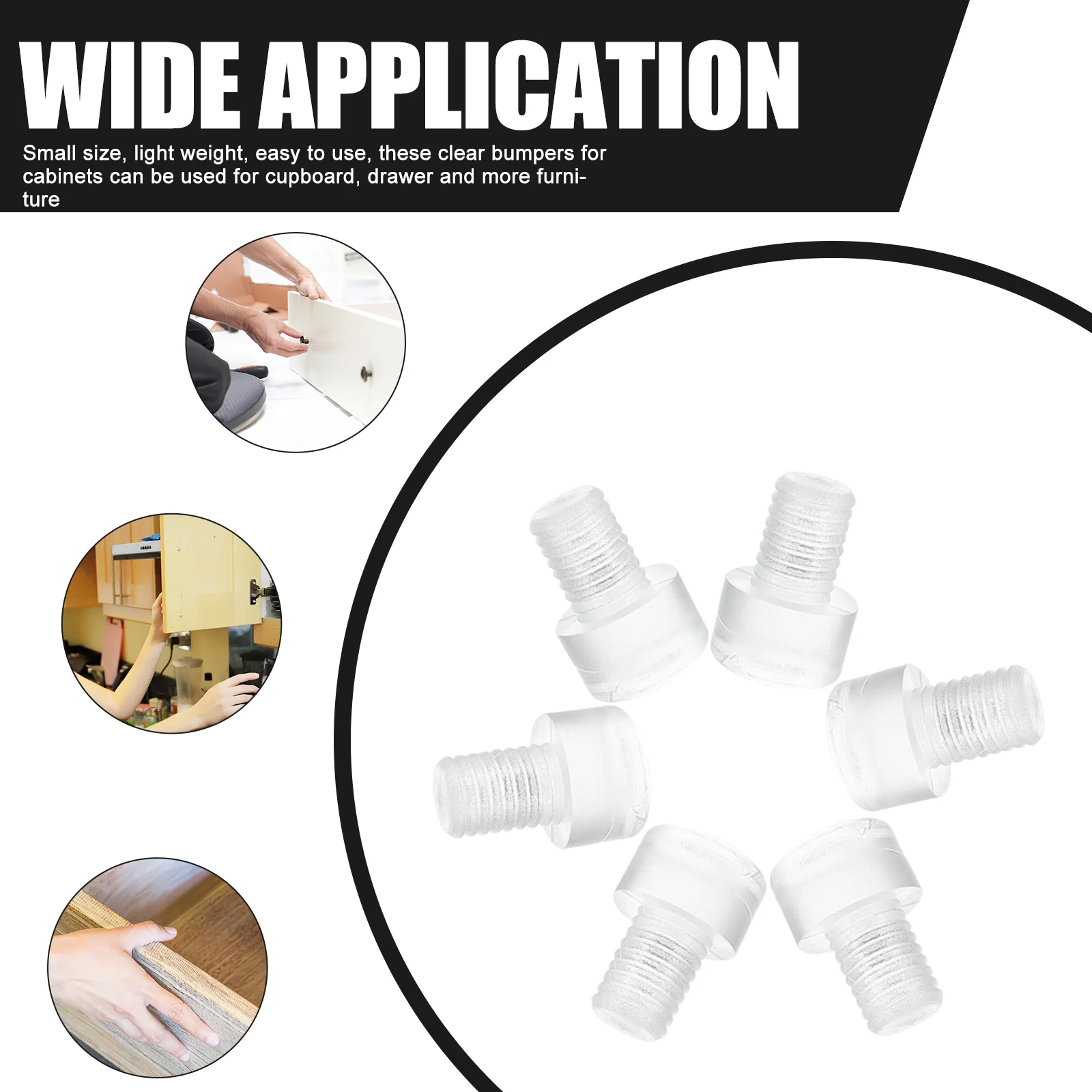 100 шт., прозрачные резиновые бамперы для мебели