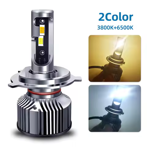 DiReal M9S H7 led car light H1 H8 H3 H11 9005 9006 H4 LED 2 color changing headlight fog light 3000K/3800K 6500K car light 2pcs
