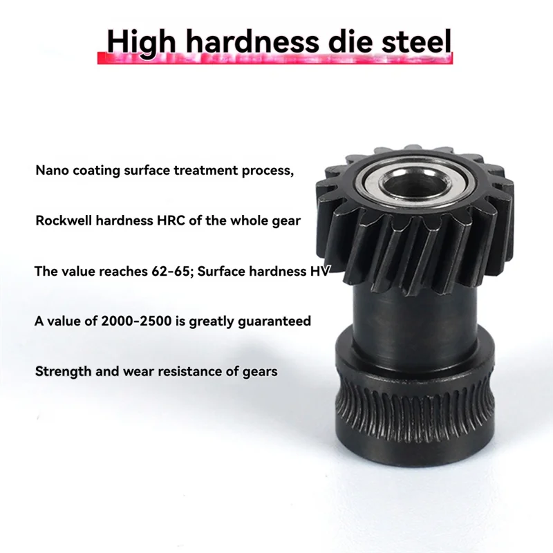 

Exquisite-For VORON 2.4, CW1/2, BMG Extruder Hardened Steel Gear With Nano Coatin Wear-Resistant Design