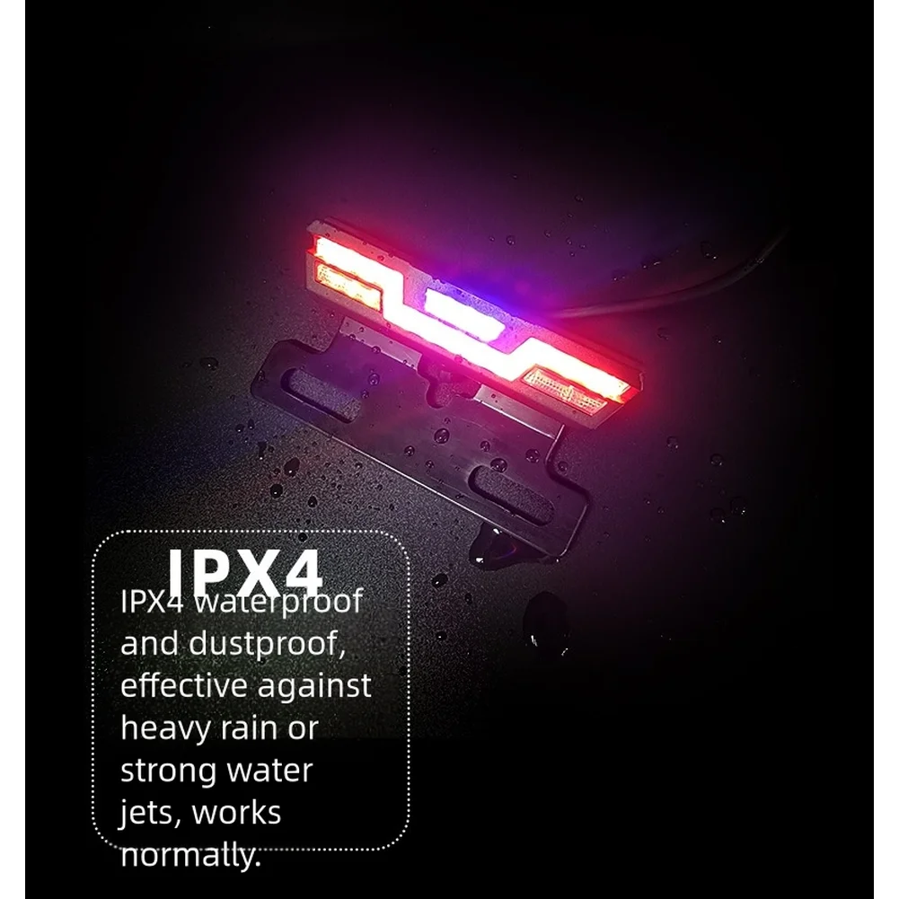ABS PC Waterproof Electric Bike Tail Light with Brake Flashing Rear For Night Light for 36V 48V Electric Bikes - Image 2