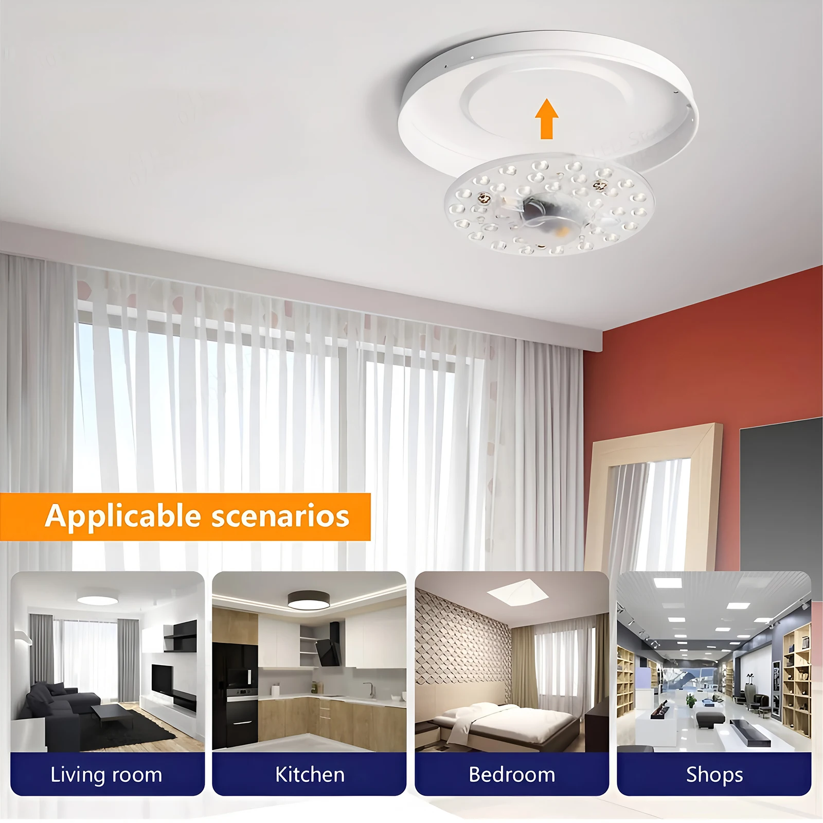 IRALAN Led Panel for Ceiling Lamp Chandelier 220V Cold Light/warm Light Panel Lamp Easy Installation Magnetic Led Panel Light