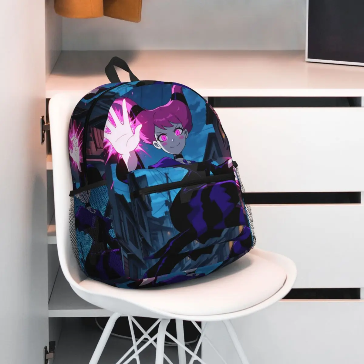 Cartoon Teen Titans Go Jinx Studentenrucksack, Schultasche, Wandern, Reisen, Tagesrucksack für Jungen und Mädchen, modische Büchertasche, Umhängetaschen
