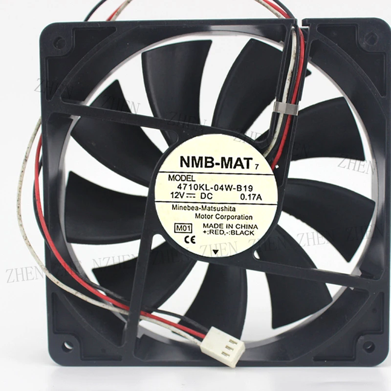 S New for NMB-MAT 4710KL-04W-B19 12V 0.17A 3-wire cooling fan#QW