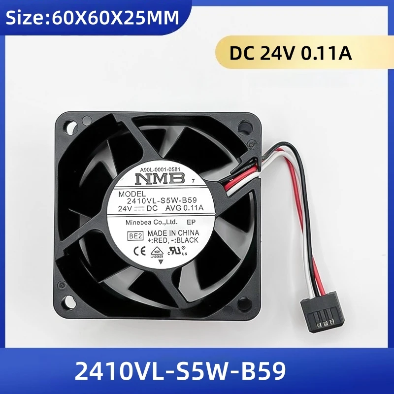 New 2410VL-S5W-B59 24V 0.11A 6cm 6025 3-wire Fanuc amplifier driven cooling fan