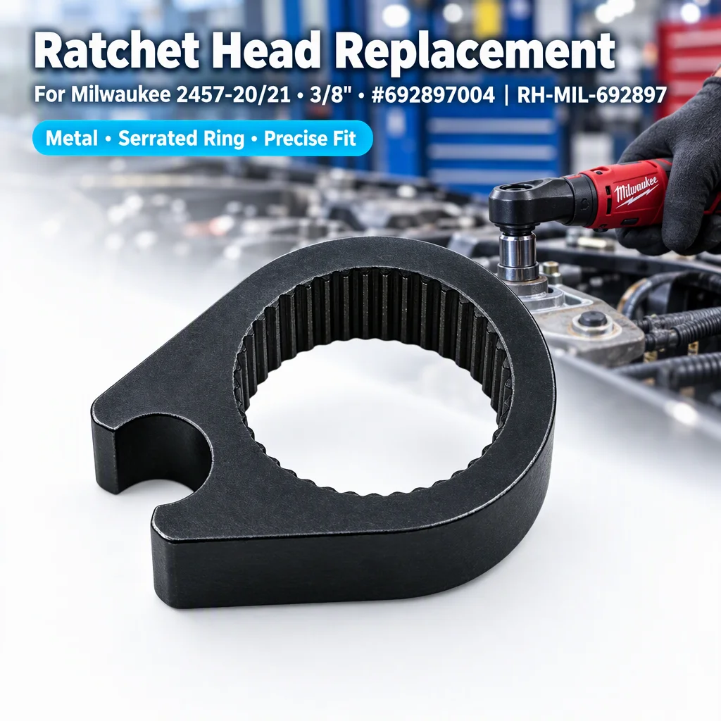 Ratchet Head 692897004 Metal Black Replacement Part For 2457-20 2457-21 3/8 Inch 12V Cordless Ratchet Wrench Tool