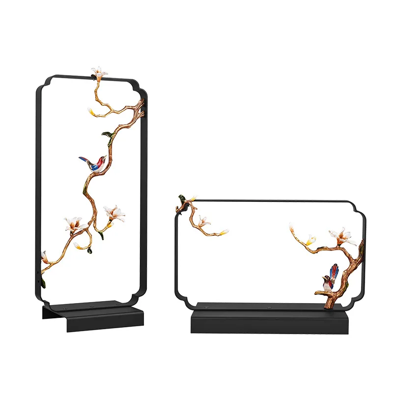 New Chinese style Bogu shelf study entrance cabinet ornament high-end atmospheric sofa corner few Chinese decorations
