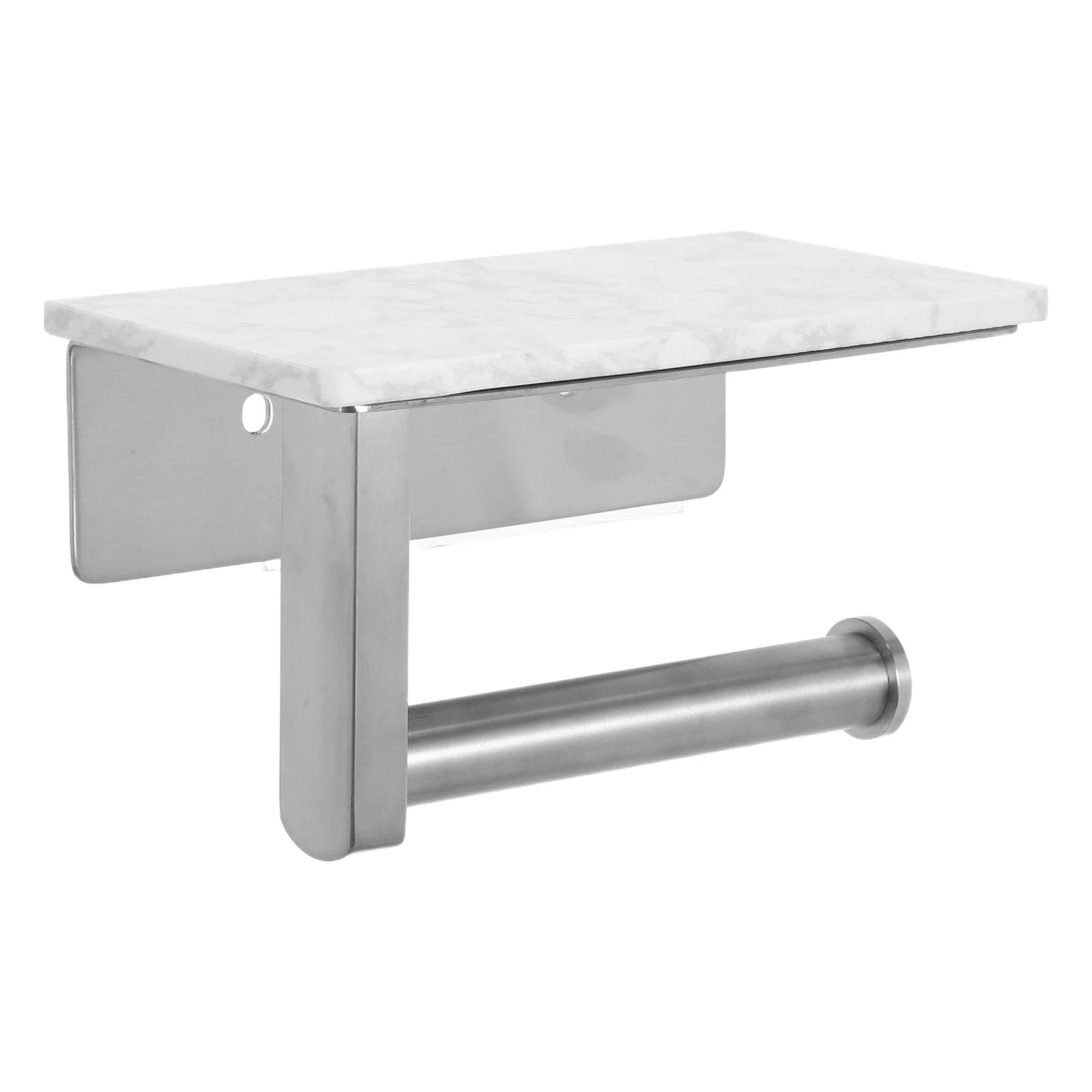 

Toilet Paper Holder With Shelf Bathroom Tissue Rack Wall Mounted Paper Towel Organizer With Marble Shelf Toilet Roll Holder