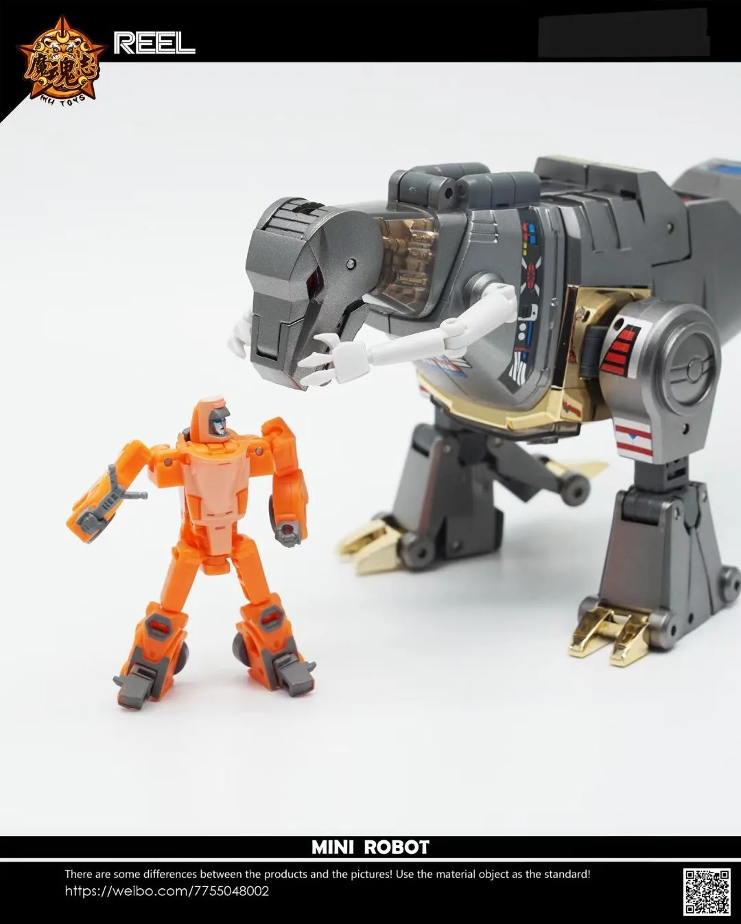 Figuras de acción de Transformers MHZ, juguetes MH-MINI-09B, MINI09B, MH-MINI-09C, MINI09C, Grimlock con Wheelie, juguete a pequeña escala