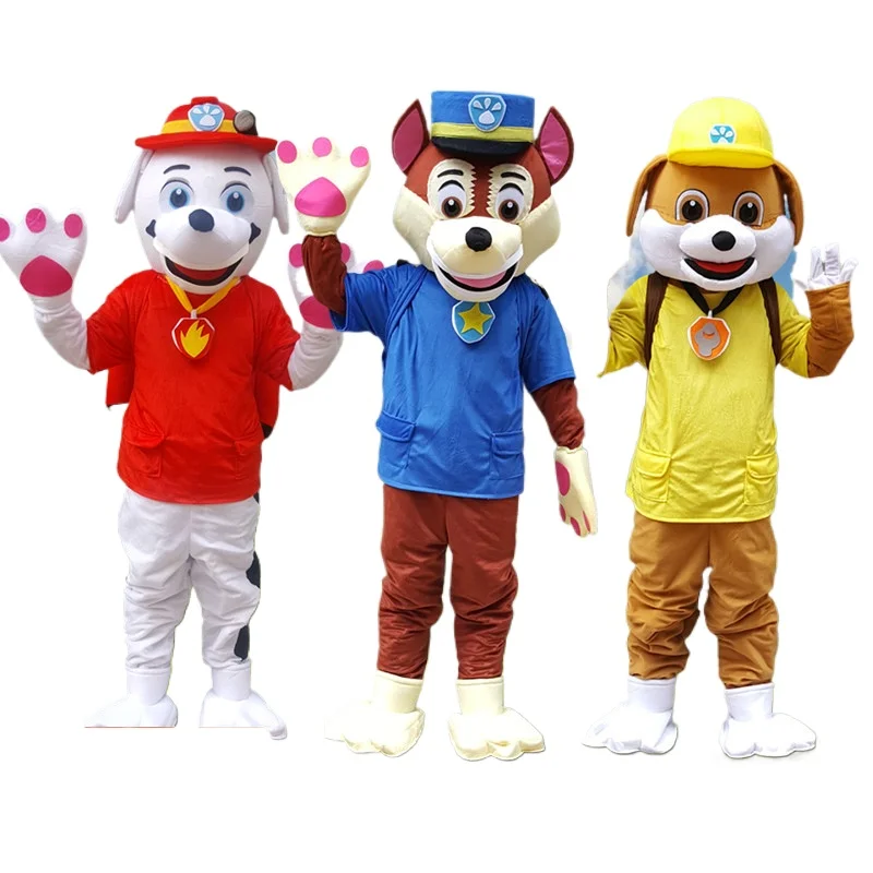 Potdemiel Chase Maskottchen-Kostüm Marshall Hund Gehende Cartoon-Puppe Outfit Anime Cosplay Party Performance Event Verkleidung