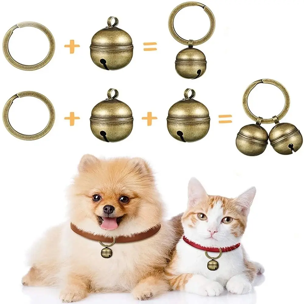 Bell Pet Collar Necklace Accessories Bell Pendant Key Rings For Christmas Tree Jingling Bells Key Ring Cat Bell Pet Pendant