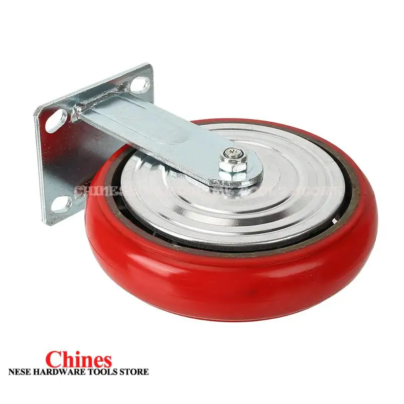 

Red Fixed Wheel Cart (8-inch Iron Core) Equipped with Dedicated Wear-Resistant Load-Bearing Wheels for Home Hardware Use