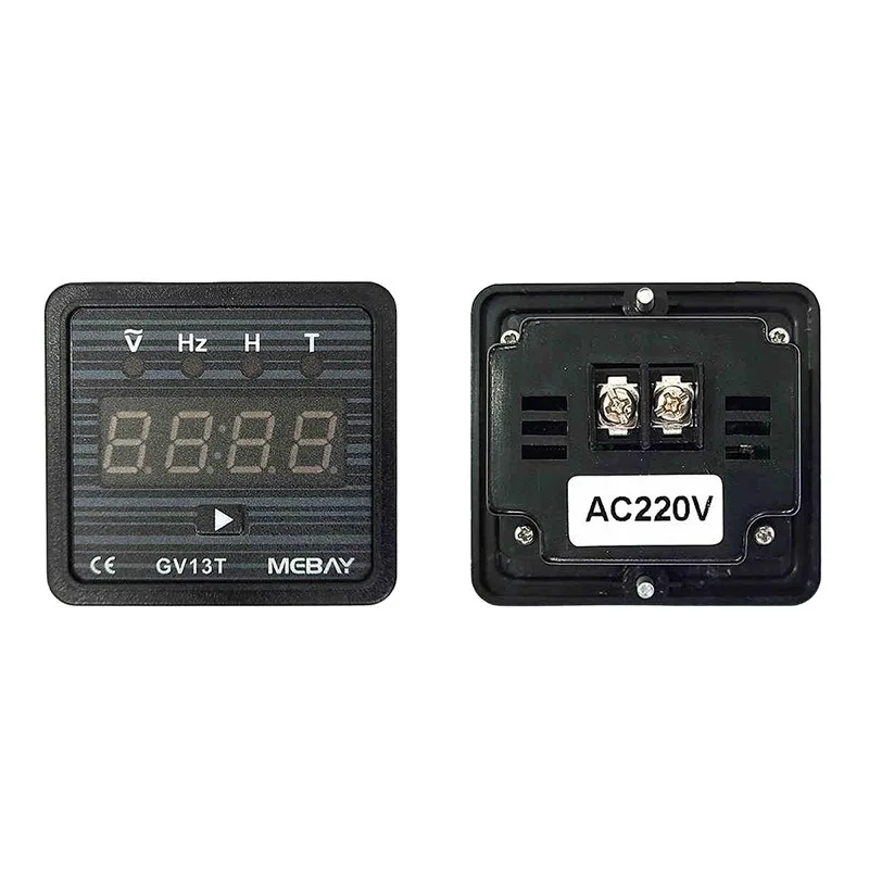 V13T 3-in-1 Generator Monitoring Meter Digital Voltage Frequency Running Time Recorder Digital Panel Meter for Generator Control