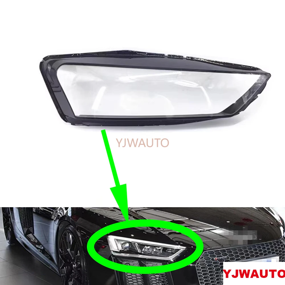 

Для Audi R8 2017 2018 2019 2020 2021 крышка фары автомобиля линза стеклянные фары замена прозрачной передней лампы авто корпус