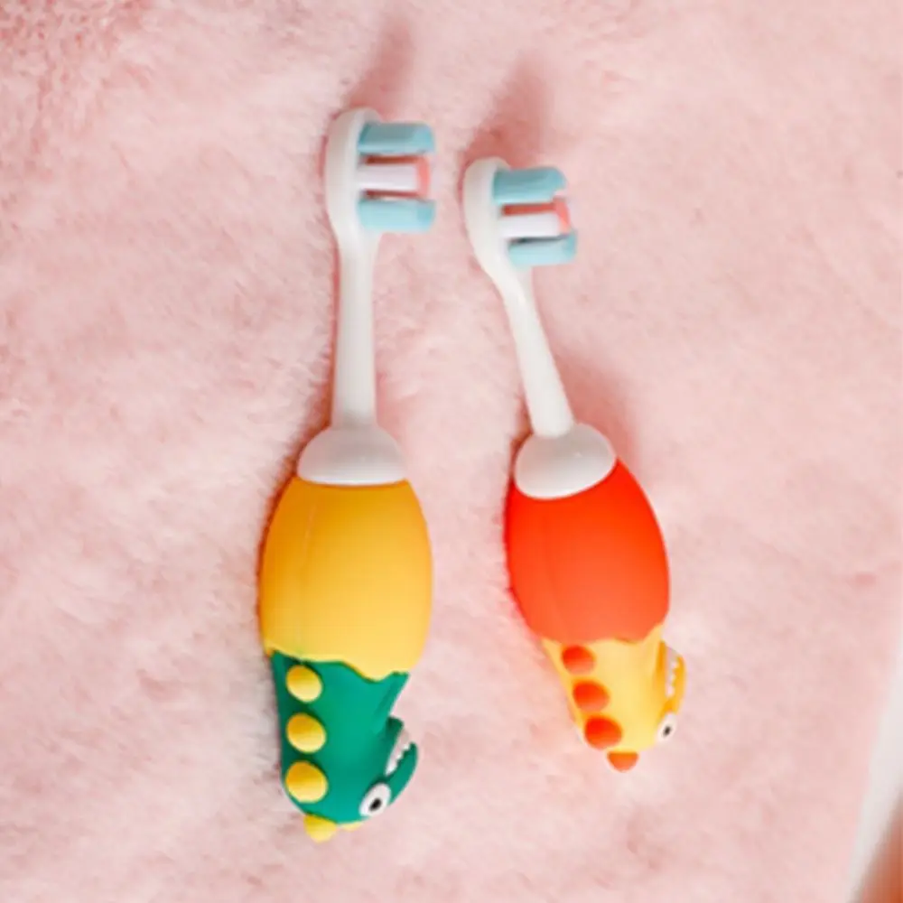 Food Grade Dinosaur Multi-color Baby Care Product Silicone Toothbrush Kids Toothbrush Children's Toothbrush Cleaning Toothbrush