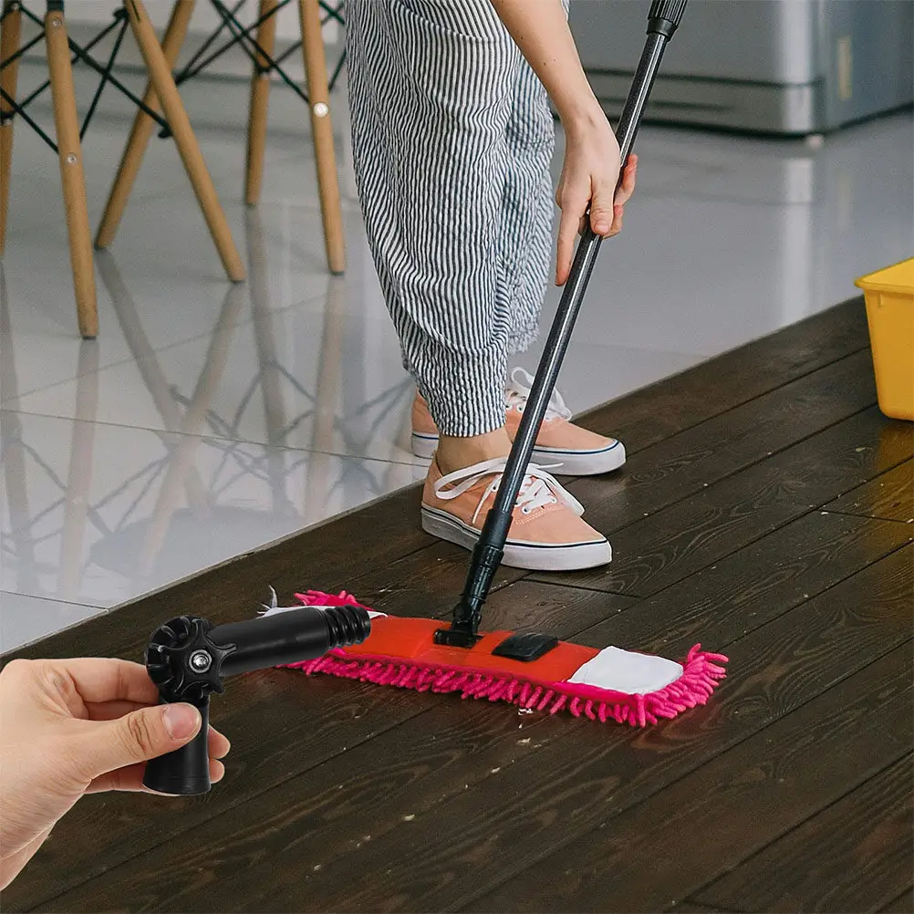 2Pcs Angle Adapter for Threaded Extension Poles Universal Mop Accessory Compatible with Window Cleaner Squeegee Cobweb Duster